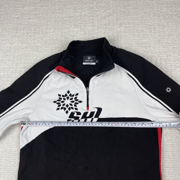 NEWLAND Sweater 1/4 Zip Ski Base Layer Made In ITALY Black Womens Sz XL Read* - Picture 13 of 16